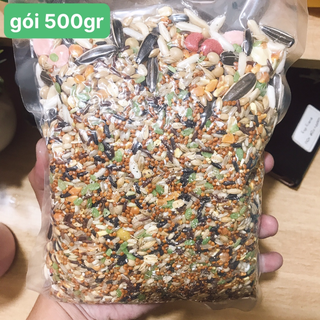 Thức Ăn Trộn Hamster rang bơ VIP Siêu Ngon - Đầy Đủ Sâu Khô, Ức Gà, Cá Sợi - Giúp Bé Béo Mầm, Lông Mượt (Túi 500g/1kg)