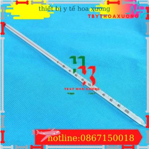 Nhiệt Kế Thuỷ Ngân Đo Nhiệt Độ Nước 0-100 Độ - Cây Đo Nhiệt Độ Nước
