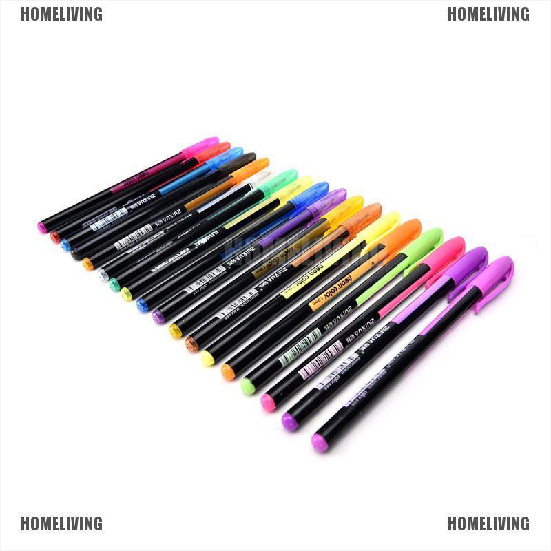 Set 48 Bút Mực Gel Dạ Quang Nhiều Màu Sắc