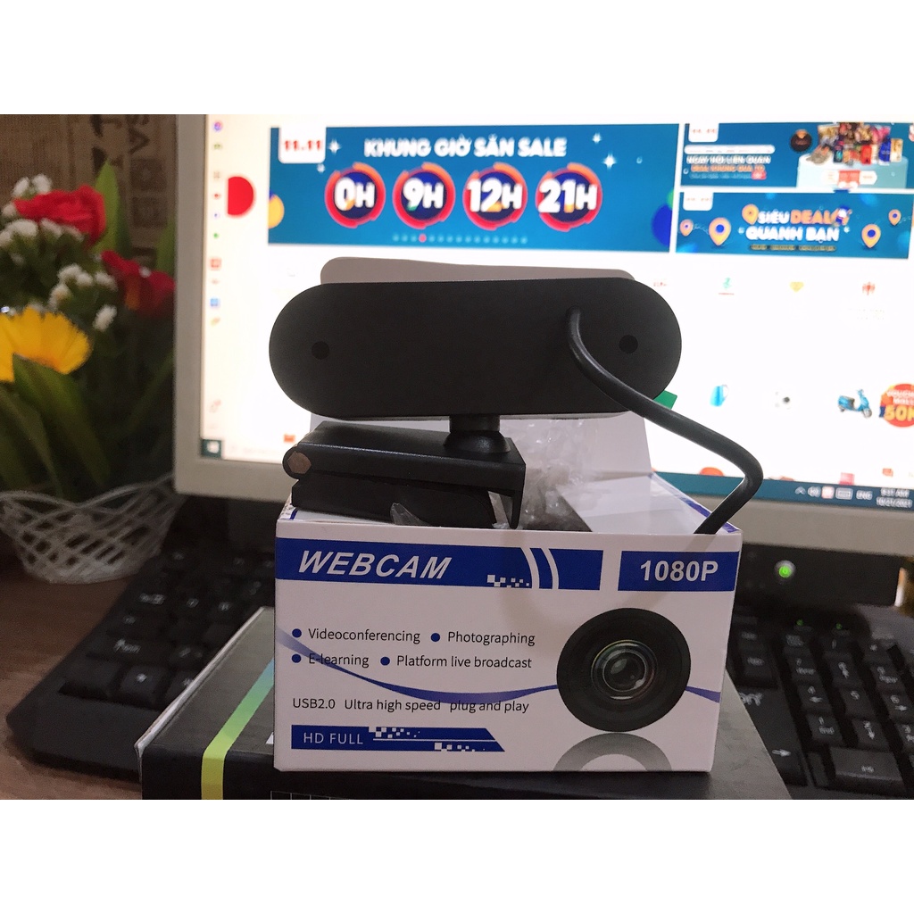 Webcam Full HD 1080P cho máy tính - Học trực Tuyến - Online