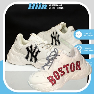 Giày thể thao mlb ny cao cấp nam nữ, giày tăng chiều cao sneaker màu trắng