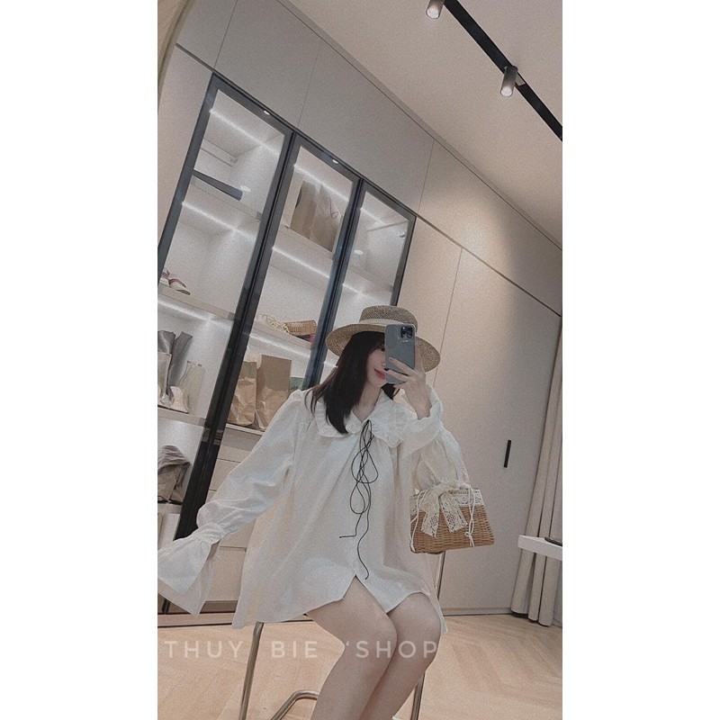 THUYBIESHOP | áo sơmi cổ bèo nơ