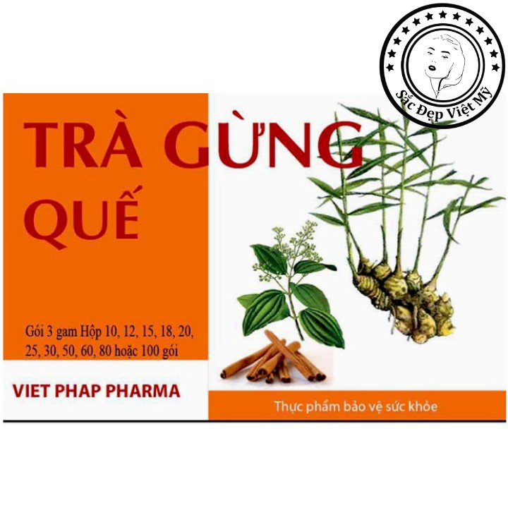 [Combo 5 Hộp]Trà Gừng Hoà Tan Làm Ấm Bụng Ấm Người ♥️FREESHIP♥️ Trà Gừng Quế Hot Ginger Hoà Tan Việt Pháp Hộp 10 gói