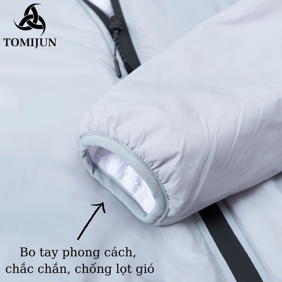 Áo khoác nam nữ, áo dù gió lót lông cừu TOMIJUN Chống nước, chống mưa, cản gió, lót lông mềm mịn, giữ ấm tối đa - AOGIO2
