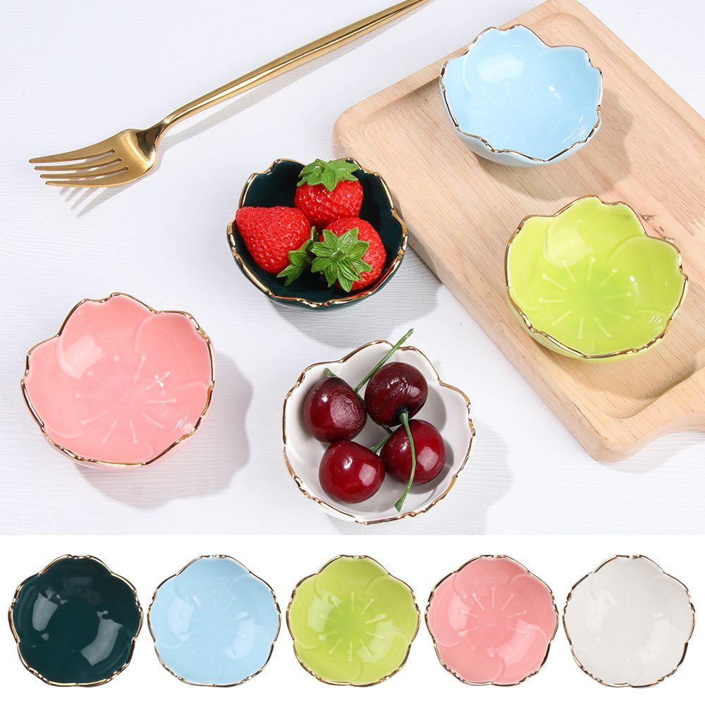 Đĩa Sứ Mini Đựng Nước Chấm Hình Hoa Anh Đào Xinh Xắn