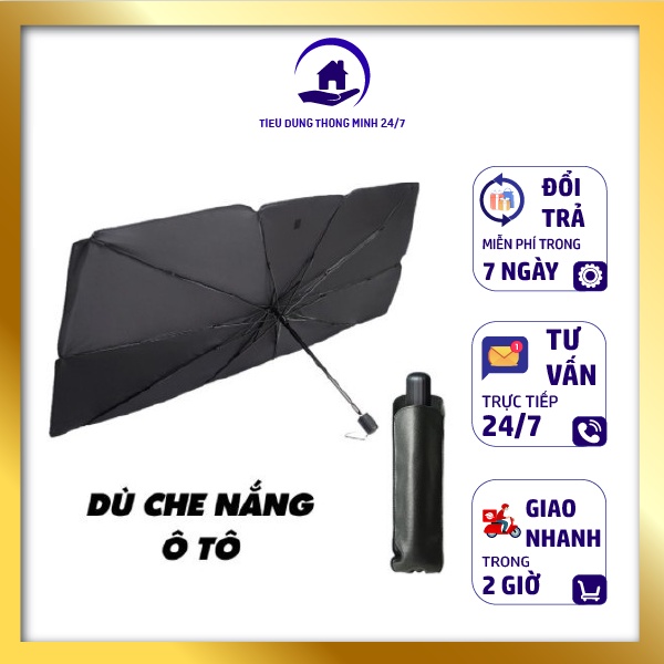 Ô che nắng kính trước xe ô tô - ô gấp ngược thông minh - Dù che nắng kính lái xe hơi cao cấp- Chống tia UV !