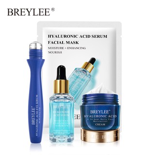 BREYLEE Hyaluronic Acid Set Serum /Cream/Eye Essence/Facial Mask Moisturizing Improves Dryness Rough Whitening