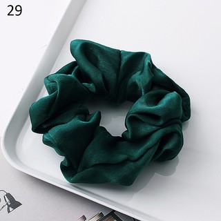 Dây buộc tóc bằng lụa satin màu trơn dễ thương dành cho nữ