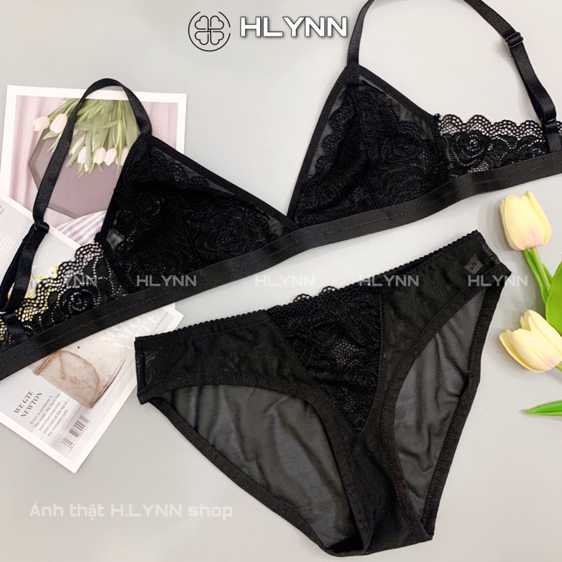 Set đồ lót ren không gọng mút phối lưới m145 | BigBuy360 - bigbuy360.vn