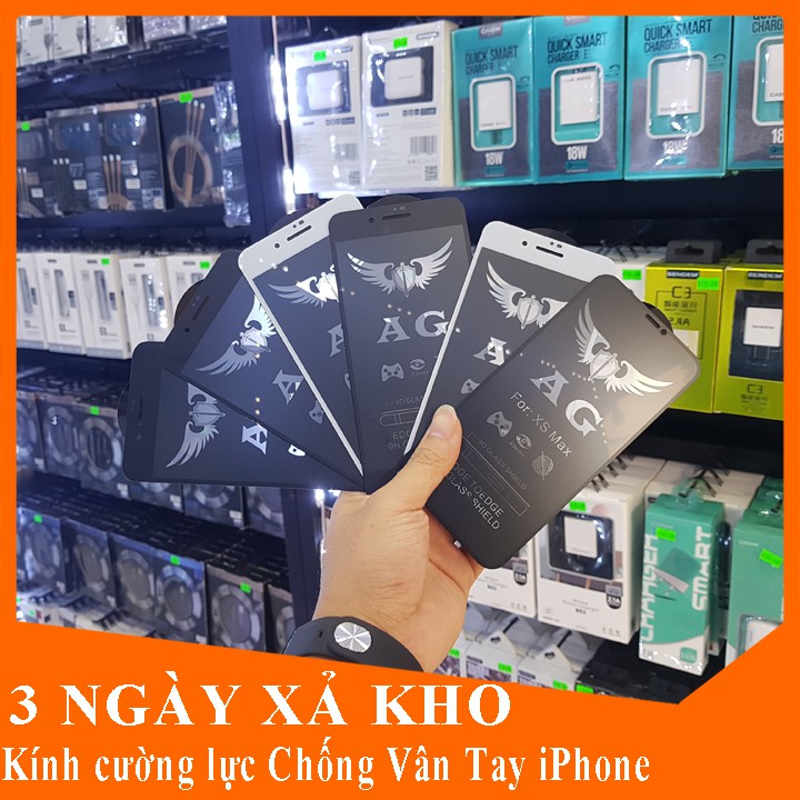 Kính cường lực chống vân tay,FREE SHIP kính cường lực Iphone 6,6s, 6 plus,7,8 Plus,X, Xs, Xs Max, 11Pro, 11 ProMax