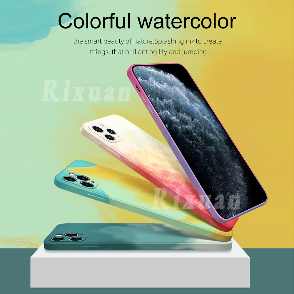 Ốp Lưng Màu Nước Chống Bụi Cao Cấp Cho Iphone Xs Max Xr Iphone11 Pro 6s 6 7 8 Plus Se 2020