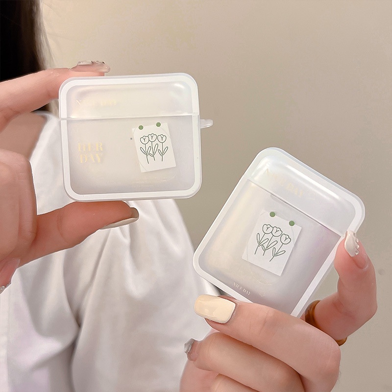 Vỏ Bọc Hộp Sạc Tai Nghe Airpods Pro 2 / 3Rd Generation Bằng tpu Silicone Hình Vuông Kiểu Dáng Đơn Giản