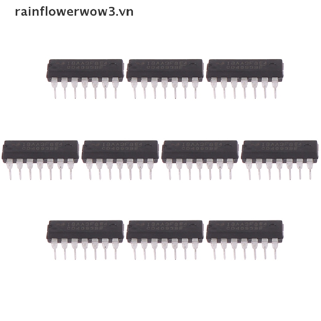 Bộ 10 Linh Kiện Điện Tử CD4093BE CD4093 4093 DIP-14 Chất Lượng Cao