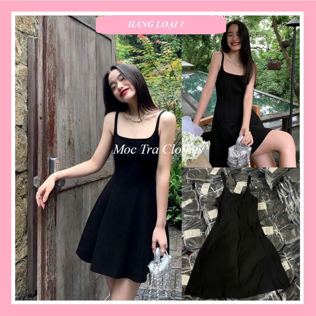 Váy hai dây nữ dáng xòe ngắn tiểu thư rẻ đẹp, Đầm nữ 2 dây học sinh trẻ trung