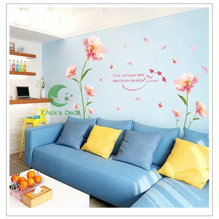 Decal dán tường hình hoa trang trí