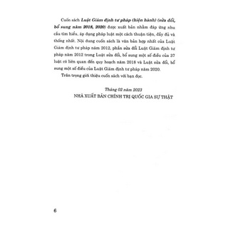 Sách - Luật Giám định tư pháp (hiện hành) (sửa đổi, bổ sung năm 2018, 2020)