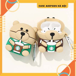 Case Airpods pro - Ốp Airpods pro - Gấu StarBucks
