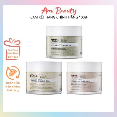 Mặt Nạ Đất Sét Cấp ẩm Và Phục Hồi Da RE:P Bio Fresh Mask With Real Herbs 130g