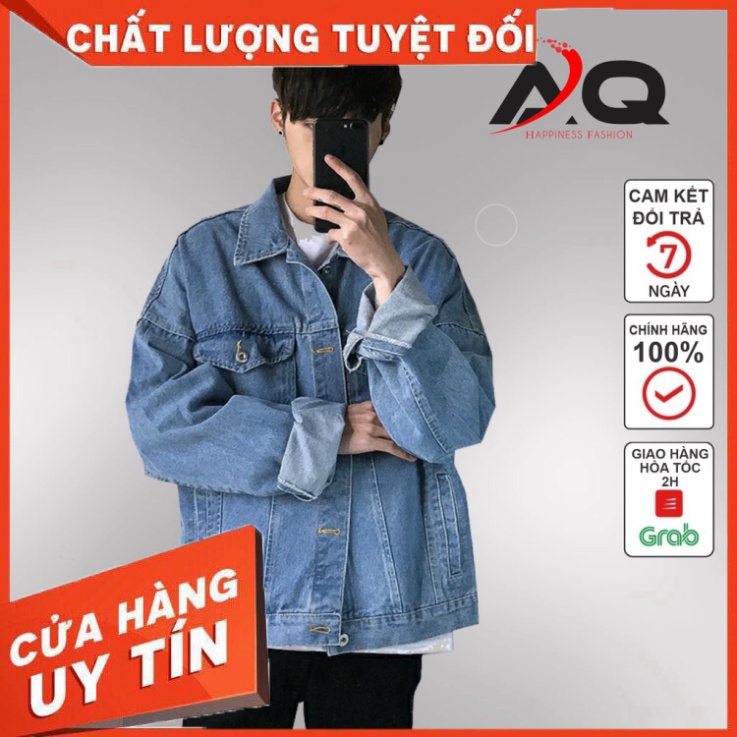Áo Khoác Jean chống nắng Nam Nữ Đen Xanh Trơn BASIC Cực Chất chống nắng Khoác Bò Unisex Đẹp Phong Cách QStore - HÀNG MỚ