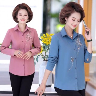 Áo sơ mi nữ trung niên cao cấp kiểu dáng sang trọng NP1491