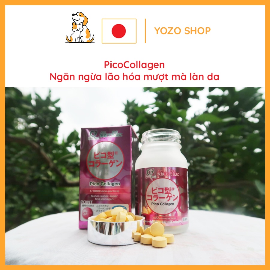 Pico Collagen🌺Hỗ trợ ngăn ngừa lão hoá, đẹp da, Genki Fami Nhật Bản