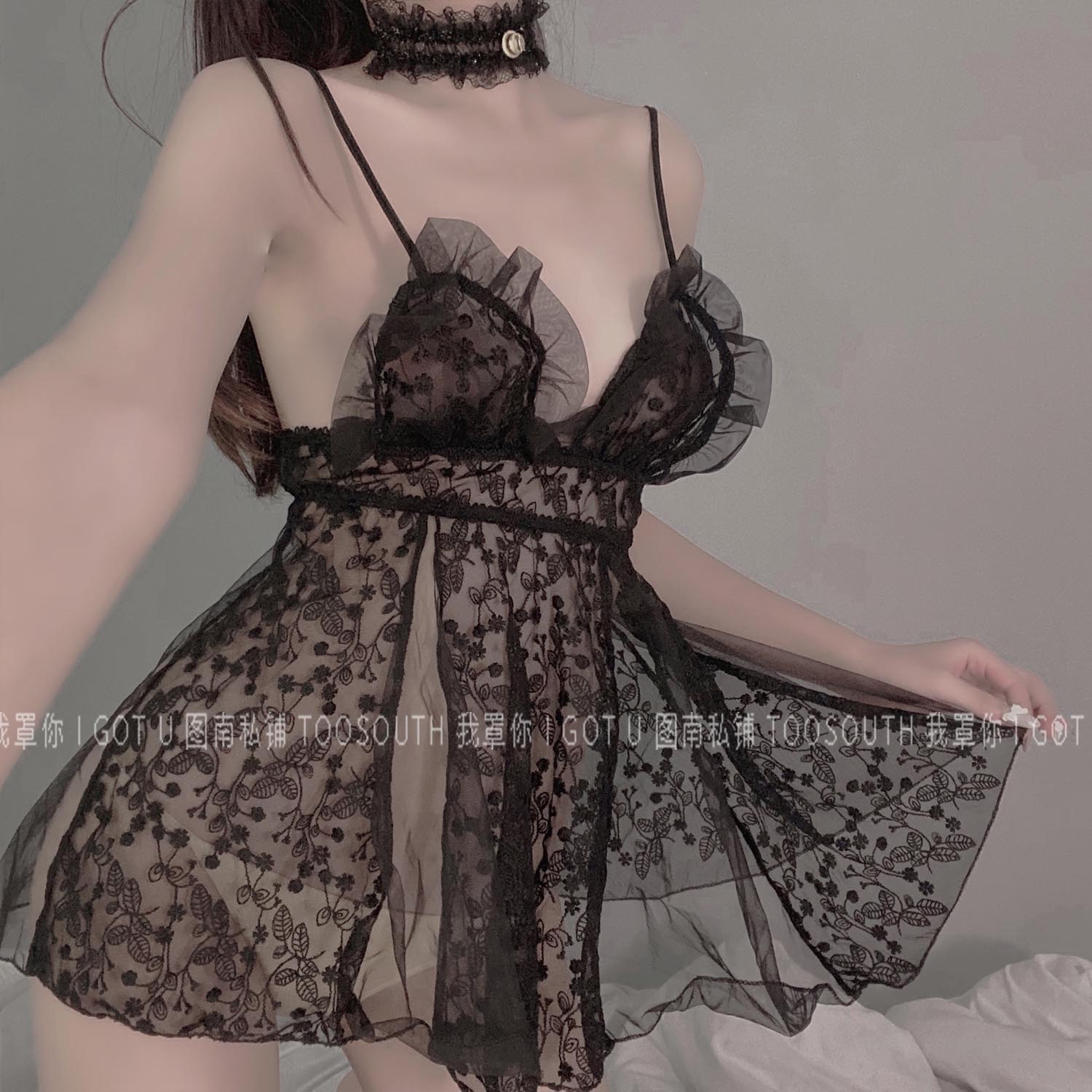 Đầm ngủ xuyên thấu gợi cảm kèm quần thong cho nữ | BigBuy360 - bigbuy360.vn