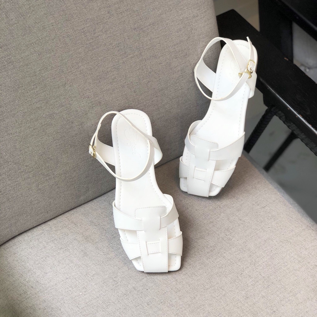 Giày sandal rọ nữ/ giày đế bệt bít mũi vuông rọ   , giaydepxinh.dangmi