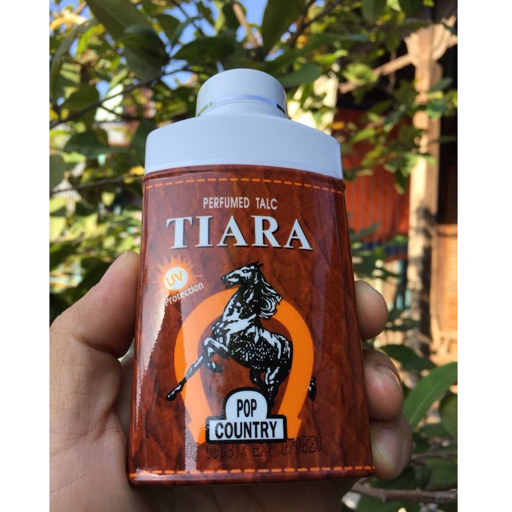 Phấn thơm Tiara Pop Country UV Protection Perfumed Talc 90g, phấm rôm Thái La