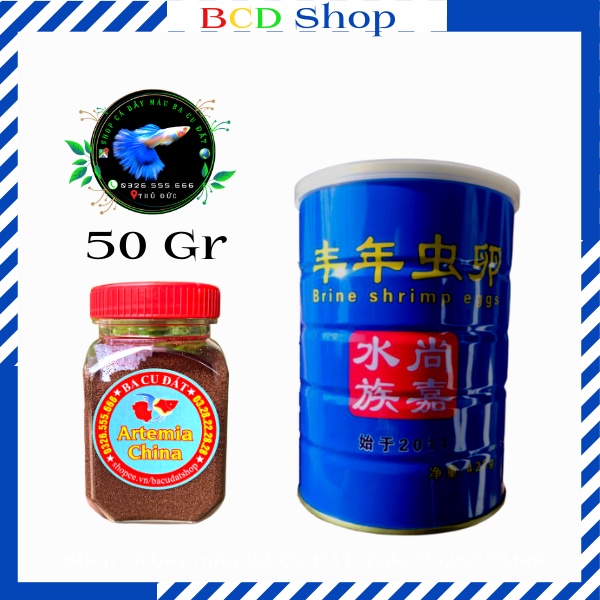 Trứng artemia ấp nở trung quốc - tỉ lệ nở cao - thức ăn cho cá 7 màu, cá betta và cá con