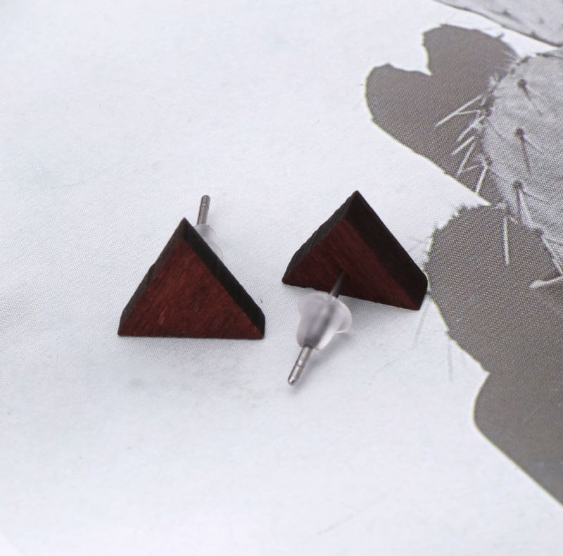 Khuyên Tai Gỗ Hình Tròn / Trái Tim / Thánh Giá Thời Trang