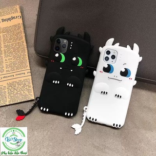 🐲 Tặng kèm móc tay 🐉 Iphone X Xs max 11 11 pro max Ốp silicon thú leo Rồng Light Fury Night Fury