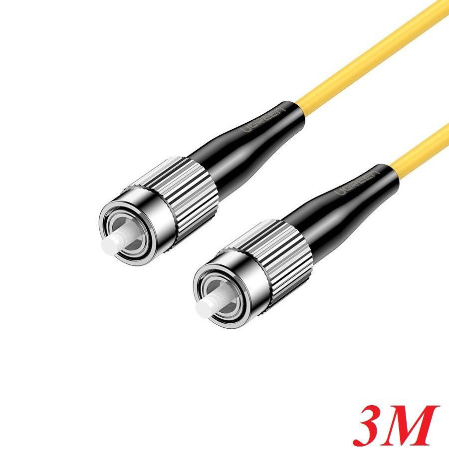 Ugreen 70662 3M chuẩn FC-FC Single Mode cáp nhảy quang màu vàng chính hãng
