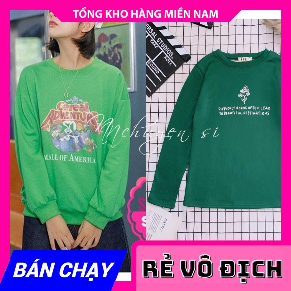 ÁO SWEATER IN HÌNH XINH XẮN - SWEATER QC CHẤT ĐẸP SLE190 ⚡ẢNH THẬT⚡ ÁO NỮ TAY DÀI  MY