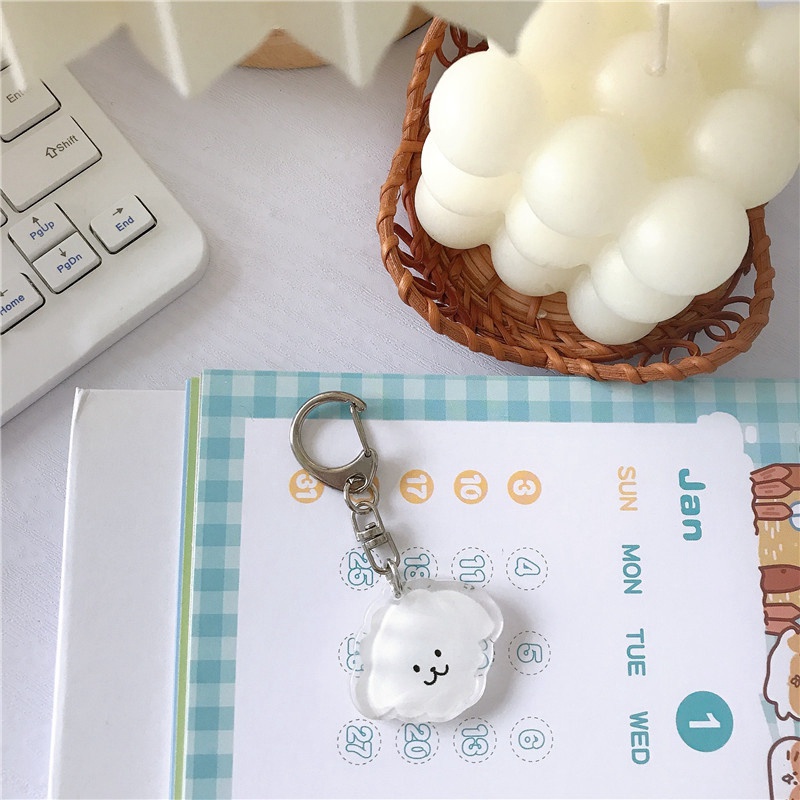 Móc chìa khóa hình đám mây/ bông hoa kiểu dáng dễ thương tiện dụng