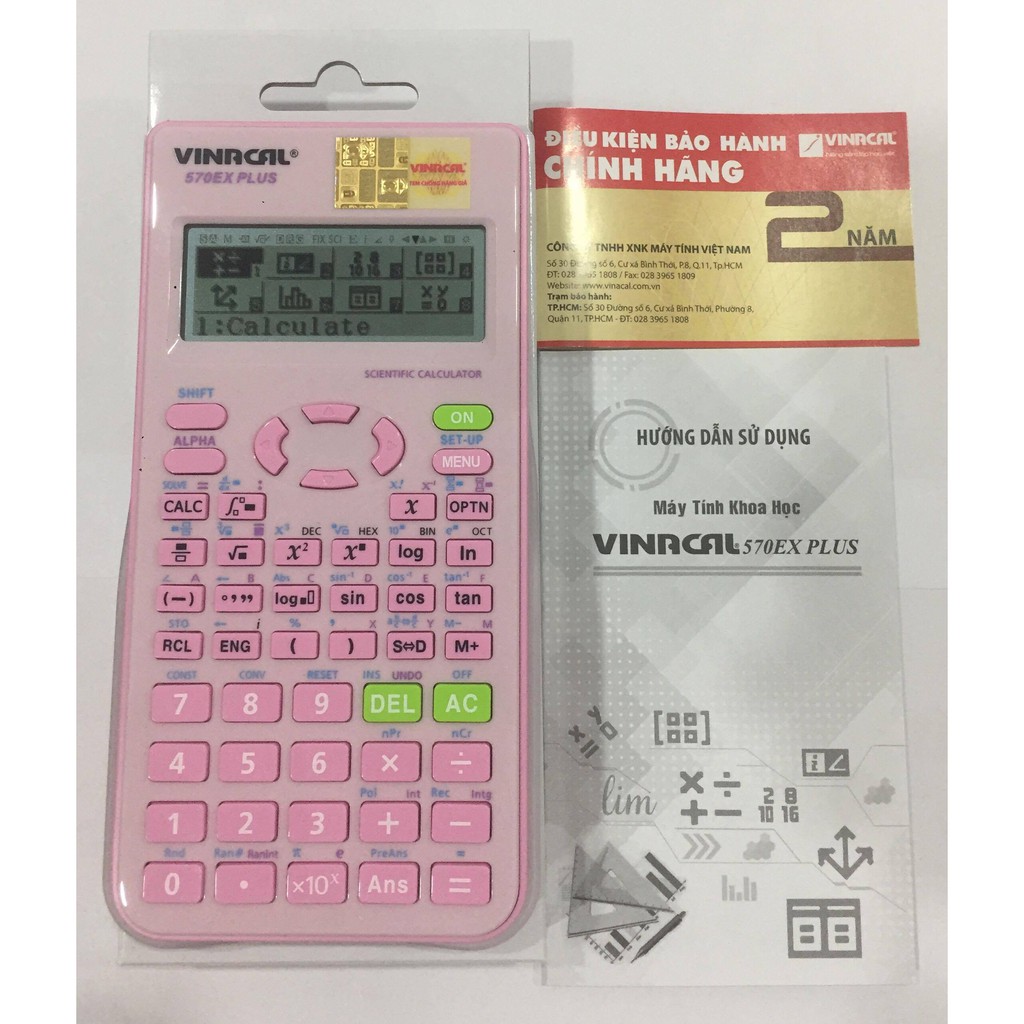 MÁY TÍNH VINACAL 570 EX PLUS - Màu Hồng
