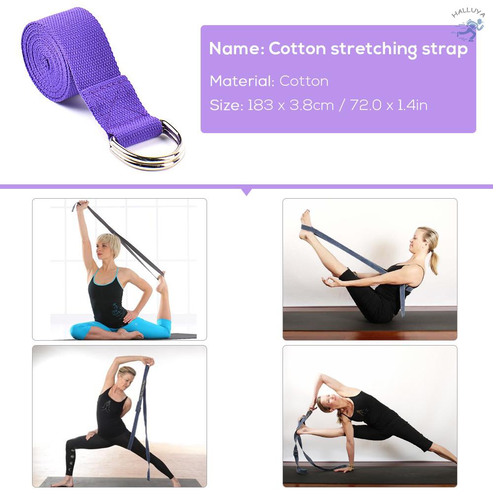 Bộ 2 gạch tập yoga bằng chất liệu EVA kèm 2 dây tập yoga bằng cotton tiện dụng cho Yoga Pilates Thiền