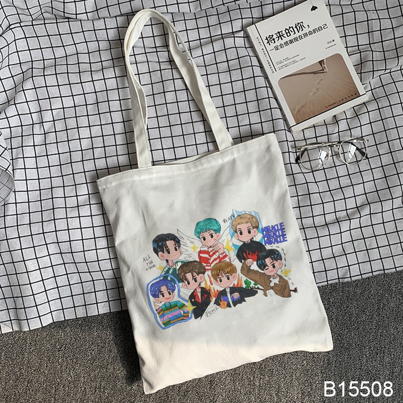 Nct Túi tote Vải canvas In Hình Vũ Trụ Thời Trang Cho Học Sinh
