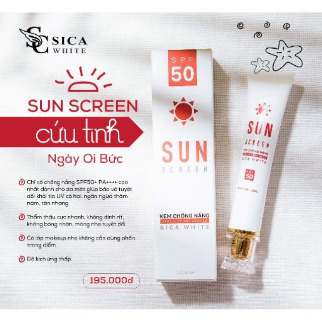 Kem CHỐNG NẮNG SUN SCREEN (Mỹ phẩm SICA WHITE)