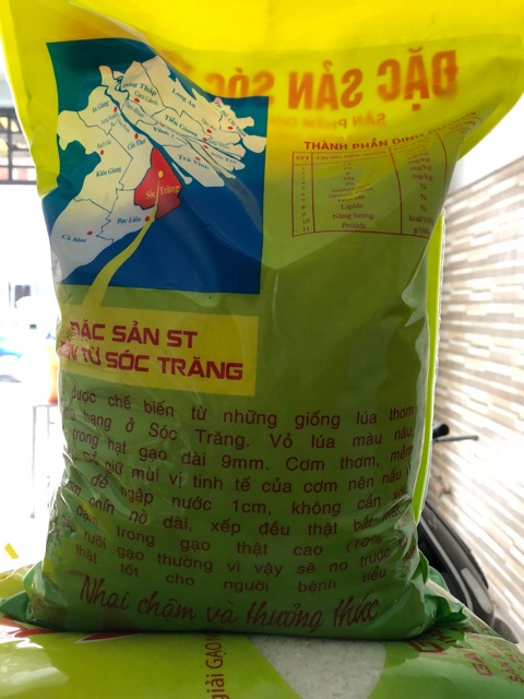 Gạo ST25 Đặc Sản Sóc Trăng - Túi 5kg ông Cua. DNTN Hồ Quang Trí (Ngon nhất thế gi | BigBuy360 - bigbuy360.vn