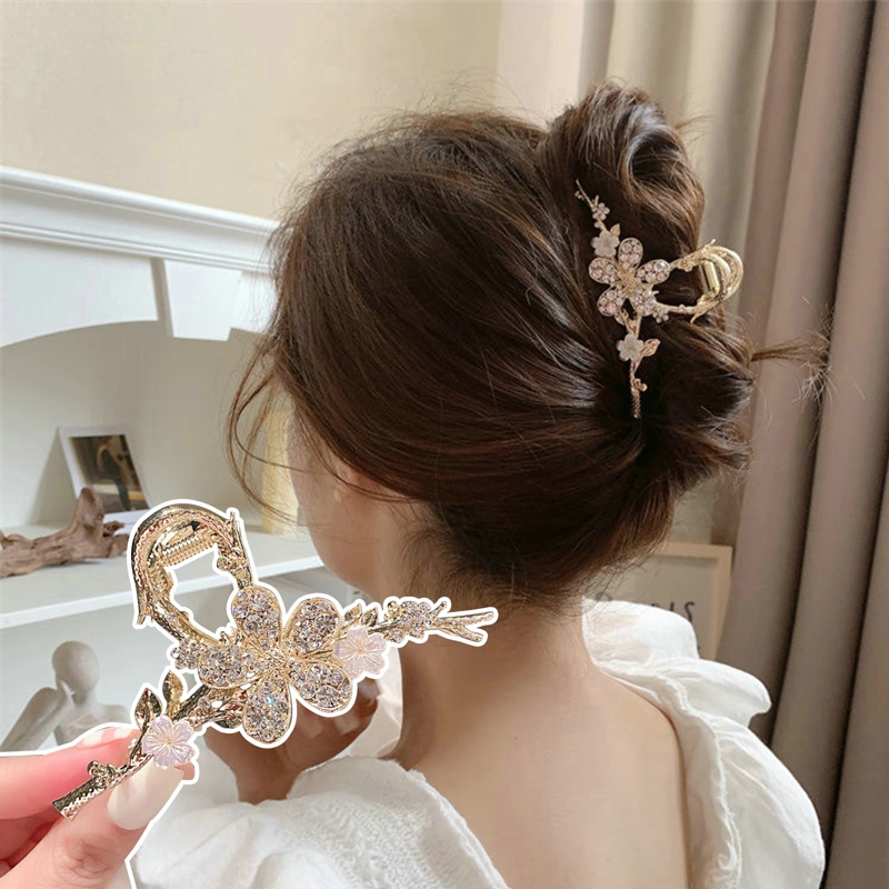 Kẹp Tóc Hợp Kim Đính Đá Và Ngọc Trai Thời Trang Cho Nữ