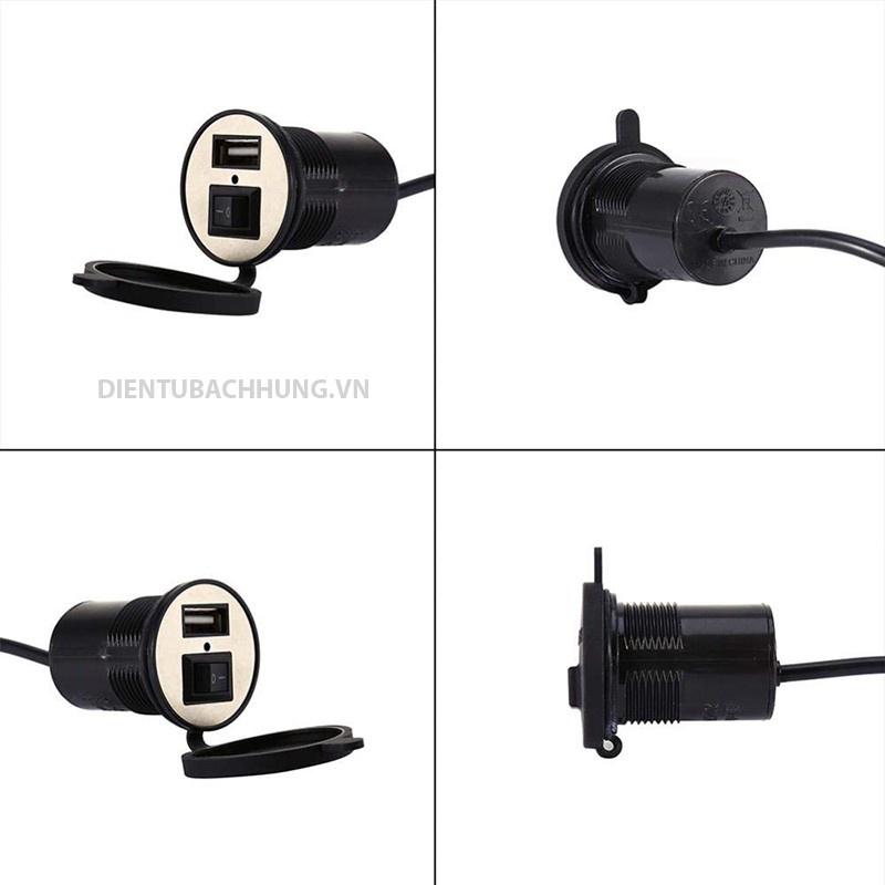 Sạc điện thoại gắn trên xe máy YF-121 12v - 2.1A
