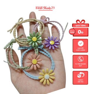Dây thun buộc tóc hoa cúc nhiều màu Hàn quốc hottrend đẹp dễ thương - rubykids79
