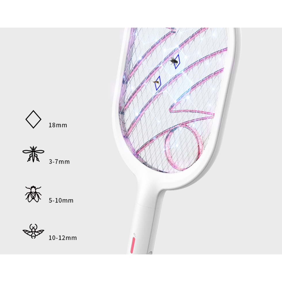 Máy đập muỗi điện, Máy diệt muỗi điện 2 chế độ 1200mAh USB sạc điện Floater Vợt điện [GM-LYMWP]