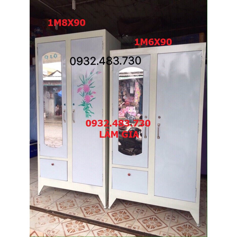 Tủ sắt quần áo 1m8x90 giá rẻ HCM