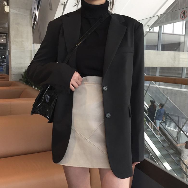 Áo khoác blazer dáng rộng phong cách Hàn Quốc thời trang thu đông dành cho nữ