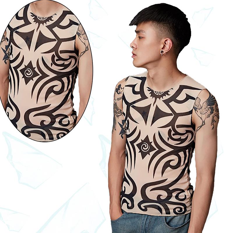 Áo ba lỗ nam dạng hình xăm