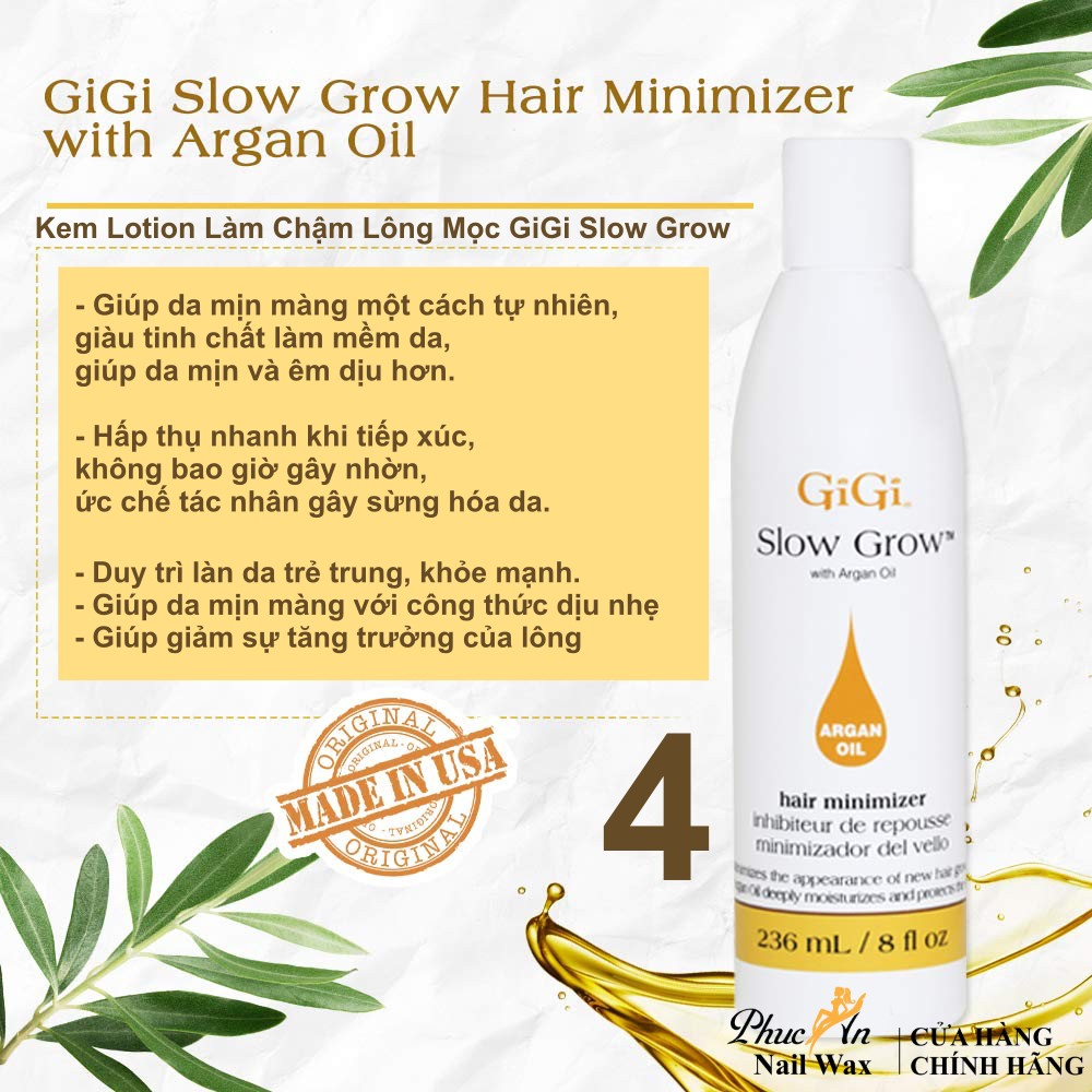 Bộ Lotion GIGI trước và sau Wax , bộ 4 chai Epilating Lotion Pre-Pack Gigi 00790 dành cho dịch vụ tẩy lông