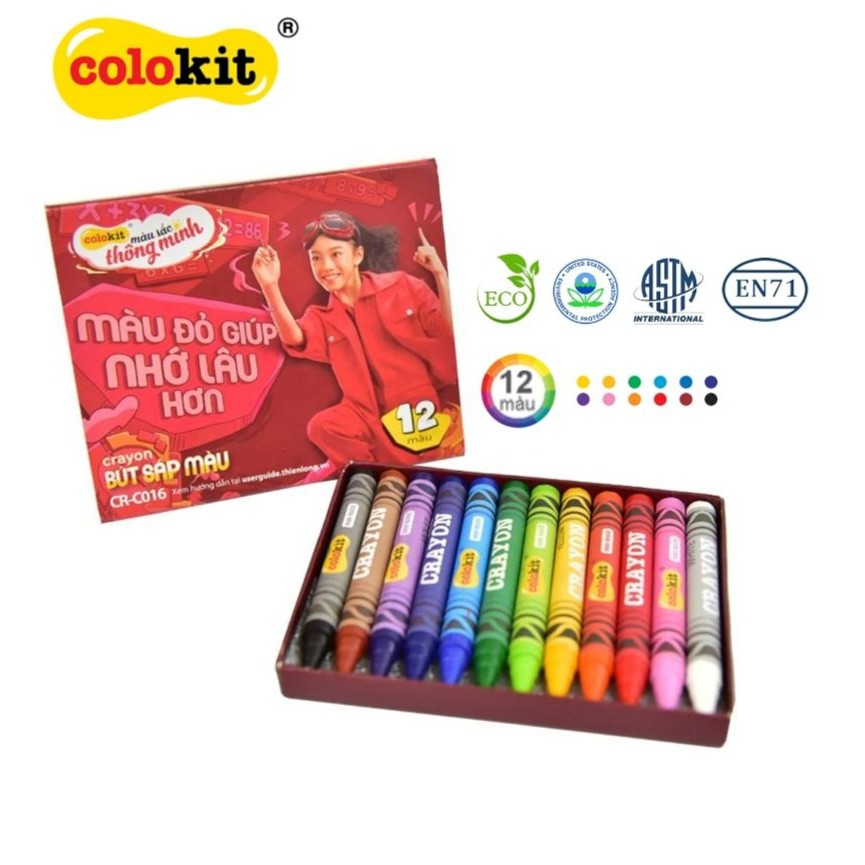 Sáp màu Colokit CR-C016  hàng có kiểm tra chất lượng và an toàn