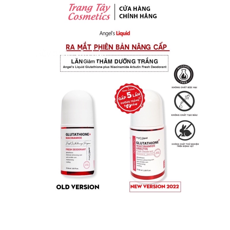 [CHÍNH HÃNG 100%] Lăn khử mùi trắng da nách Glutathione Fresh Up Whitening Angel’s Liquid khử mùi cơ thể