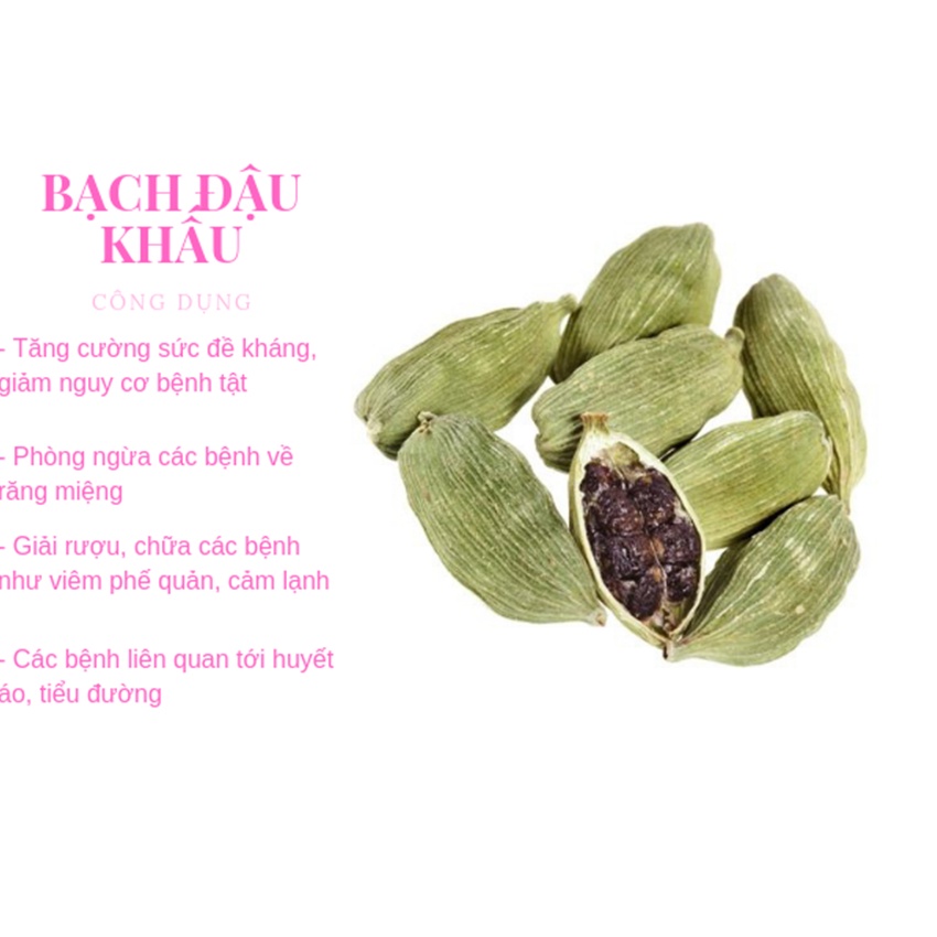 Hạt bạch đậu khấu xanh Ấn Độ 500g ( Thảo quả xanh, thơm, gia vị tẩm ướp, tốt cho sức khỏe)- Chợ Thảo Dược Việt